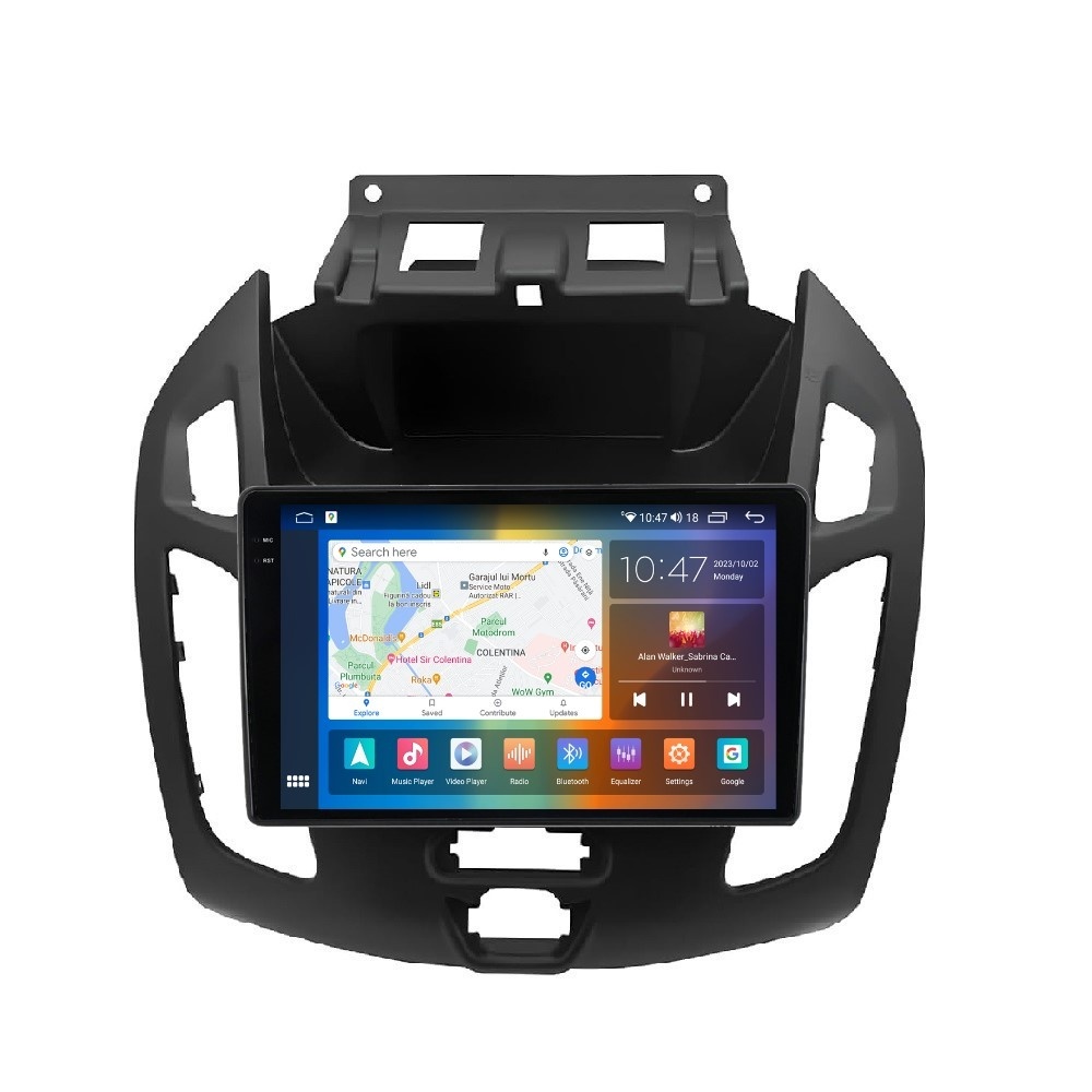 Navigatie dedicata cu Android Ford Transit / Tourneo Connect 2013 - 2018, 4GB RAM, Radio GPS Dual Zone, Display 2K QLED 9.5