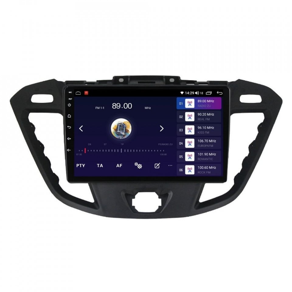 Navigatie dedicata cu Android Ford Transit / Tourneo Custom 2012 - 2018, 8GB RAM, Radio GPS Dual Zone, Display HD QLED 9