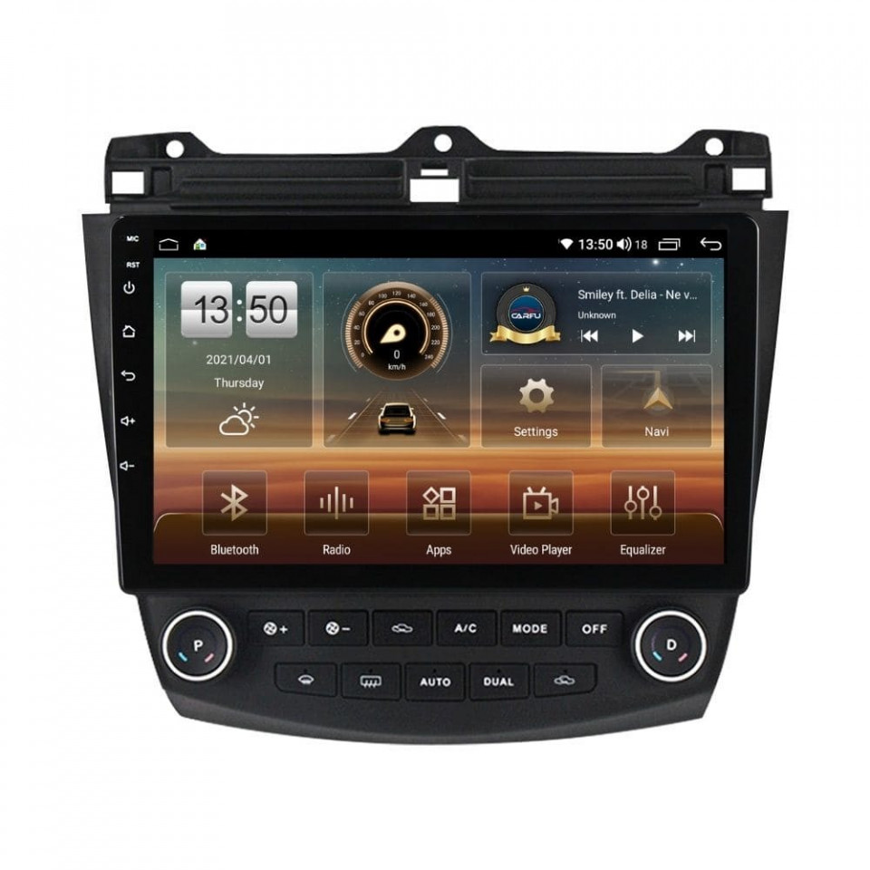 Navigatie dedicata cu Android Honda Accord VII 2003 - 2008, 8GB RAM, Radio GPS Dual Zone, Display HD QLED 10