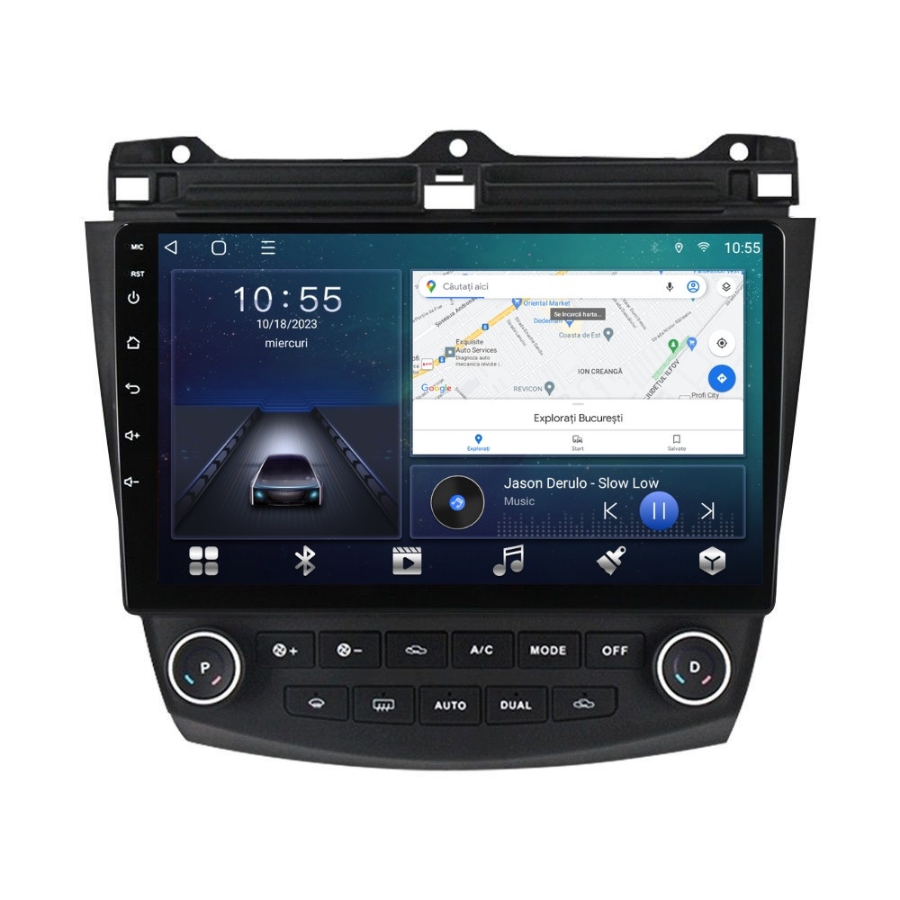 Navigatie dedicata cu Android Honda Accord VII 2003 - 2008 benzina, 2GB RAM, Radio GPS Dual Zone, Display HD QLED 10