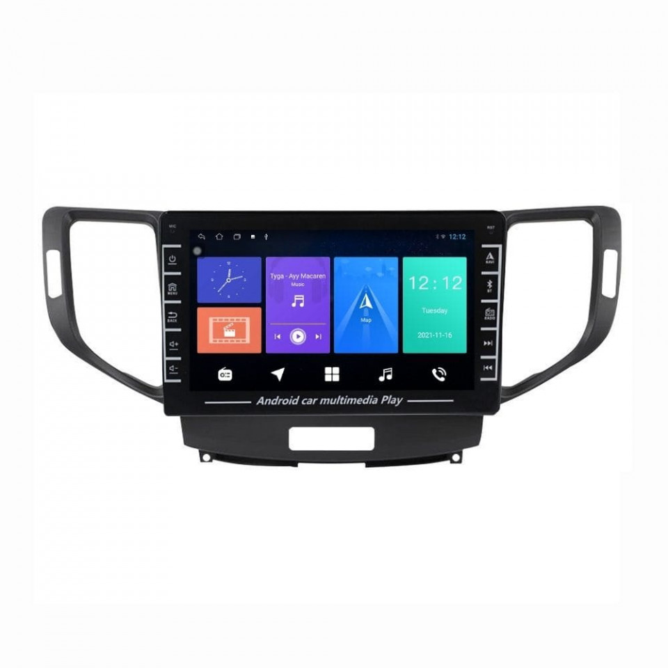 Navigatie dedicata cu Android Honda Accord VIII 2008 - 2012, 1GB RAM, Radio GPS Dual Zone, Display HD IPS 8