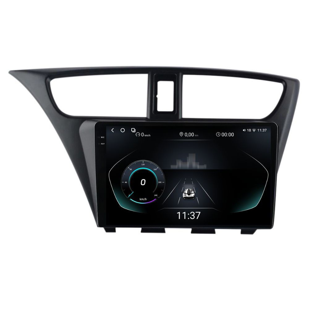 Navigatie dedicata cu Android Honda Civic IX Hatchback 2011 - 2015, 12GB RAM, Radio GPS Dual Zone, Display 2K QLED 9.5