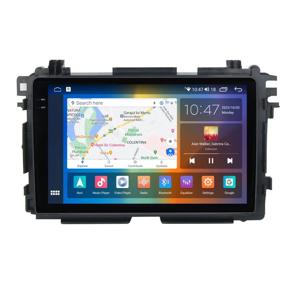 Navigatie dedicata cu Android Honda HR-V 2014 - 2021, 4GB RAM, Radio GPS Dual Zone, Display 2K QLED 10.36