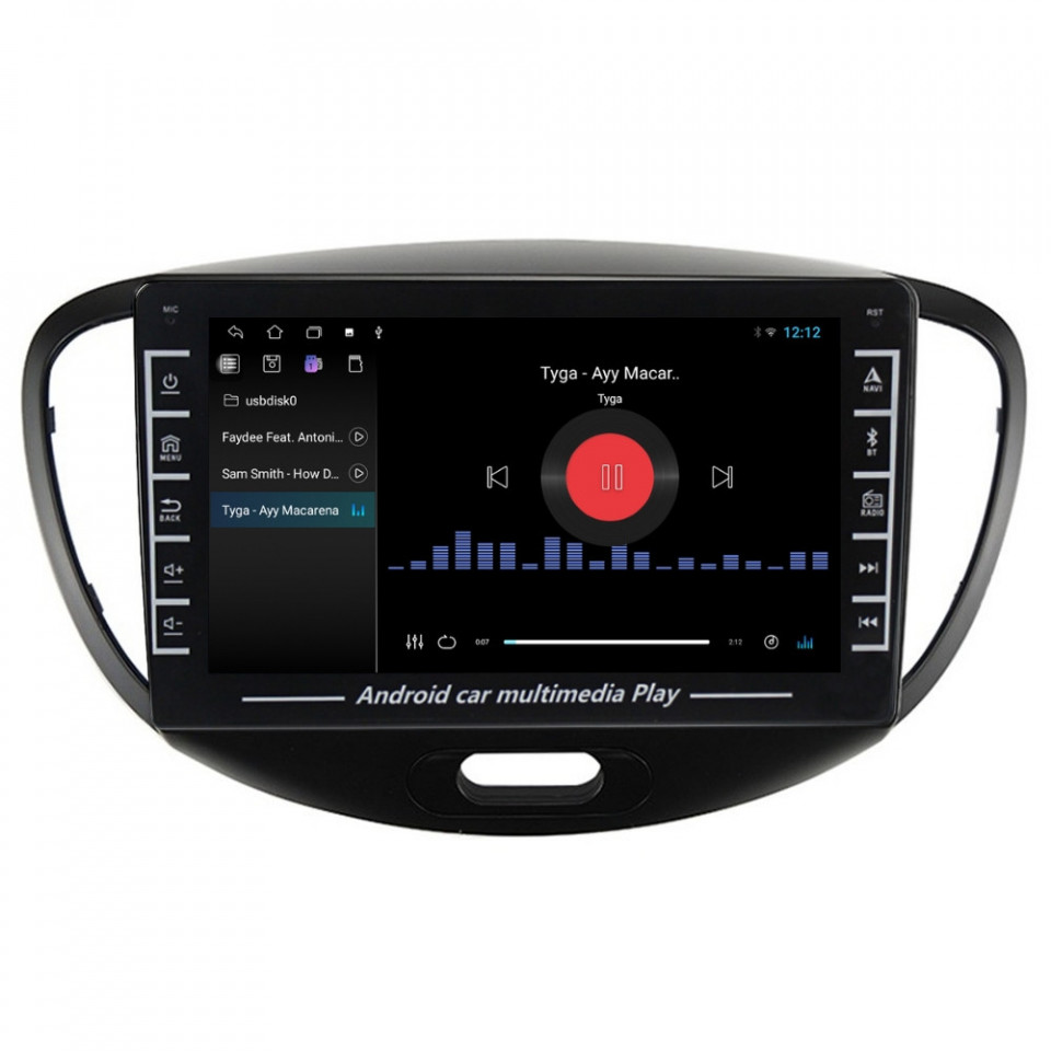 Navigatie dedicata cu Android Hyundai i10 2007 - 2013, 1GB RAM, Radio GPS Dual Zone, Display HD IPS 8