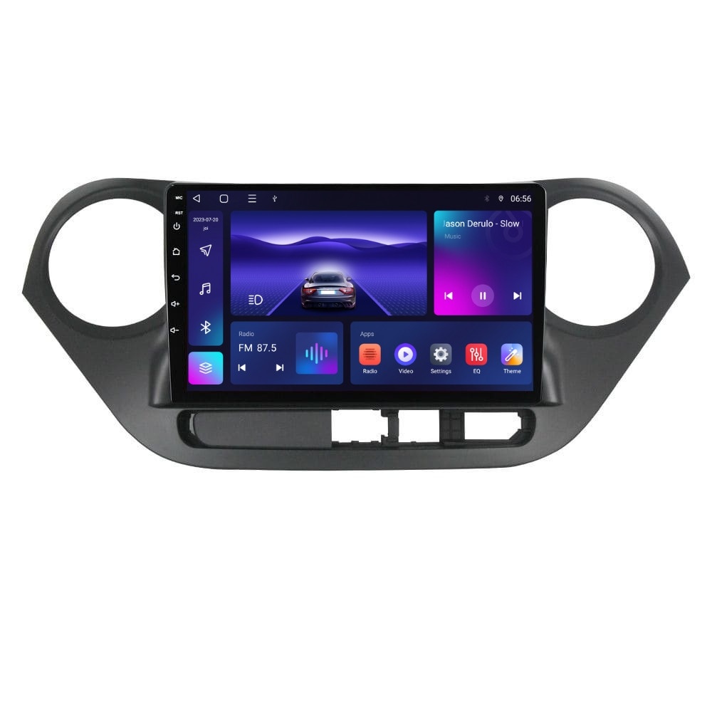 Navigatie dedicata cu Android Hyundai i10 2013 - 2019, 2GB RAM, Radio GPS Dual Zone, Display HD QLED 9" Touchscreen, Internet Wi-Fi si slot SIM 4G, Bluetooth, MirrorLink, USB - Imagine 2
