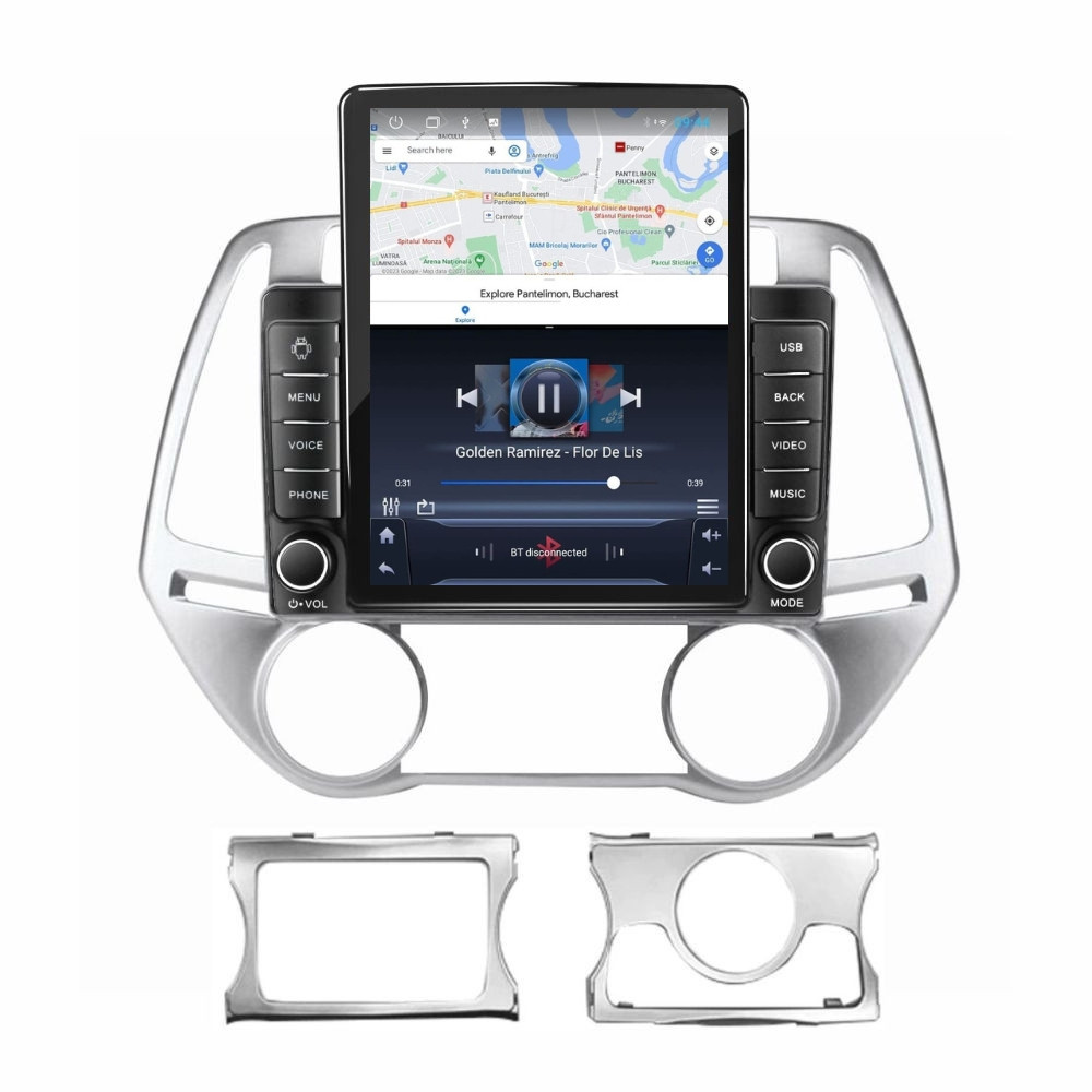 Navigatie dedicata cu Android Hyundai i20 2012 - 2014, 1GB RAM, Radio GPS Dual Zone, Touchscreen IPS 9.7