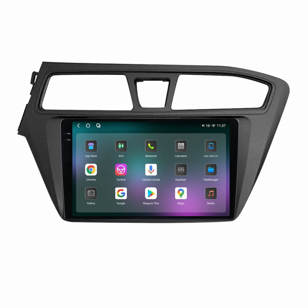 Navigatie dedicata cu Android Hyundai i20 2014 - 2018, 12GB RAM, Radio GPS Dual Zone, Display 2K QLED 9.5