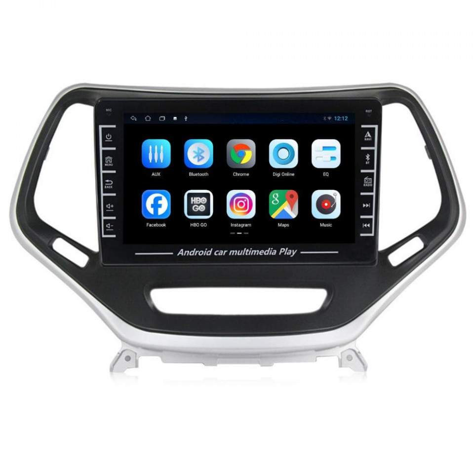 Navigatie dedicata cu Android Jeep Cherokee V 2014 - 2019, 1GB RAM, Radio GPS Dual Zone, Display HD IPS 8