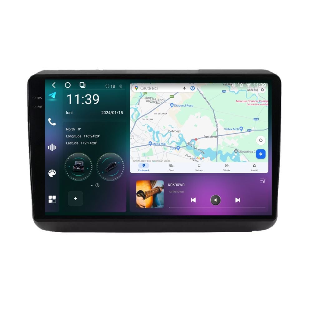 Navigatie dedicata cu Android Jeep Grand Cherokee IV 2014 - 2021, 12GB RAM, Radio GPS Dual Zone, Display 2K QLED 9.5