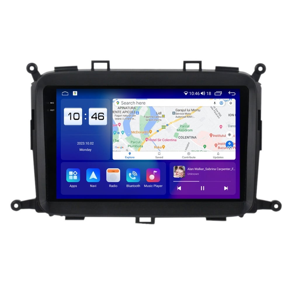 Navigatie dedicata cu Android Kia Carens IV 2013 - 2018, 8GB RAM, Radio GPS Dual Zone, Display 2K QLED 9.5