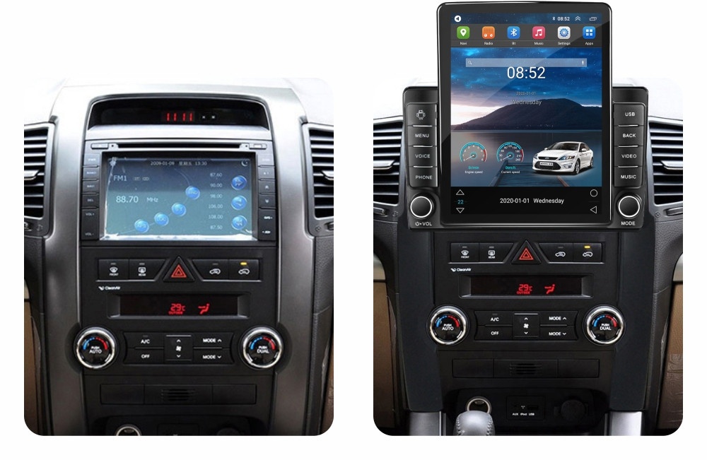 Navigatie dedicata cu Android Kia Sorento II 2009 - 2012, 1GB RAM, Radio GPS Dual Zone, Touchscreen IPS 9.7" HD tip Tesla, Internet Wi-Fi, Bluetooth, MirrorLink, USB - Imagine 4