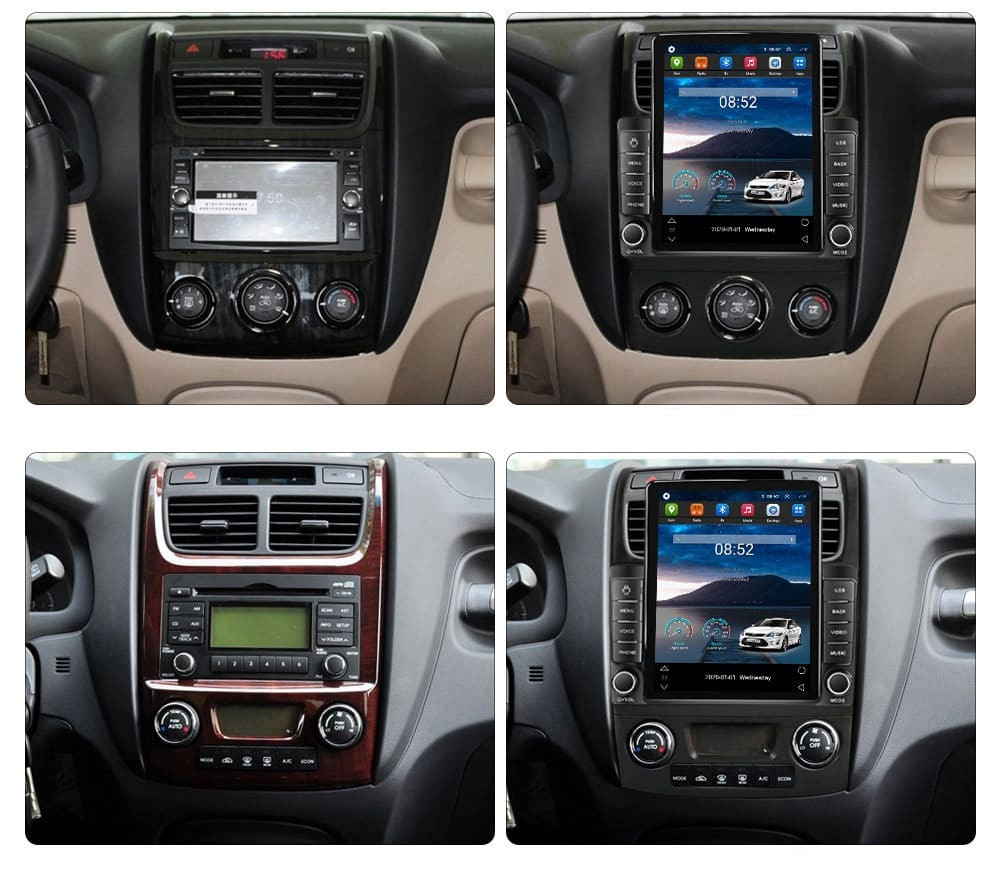 Navigatie dedicata cu Android KIA Sportage 2004 - 2010, 2GB RAM, Radio GPS Dual Zone, Touchscreen IPS 9.7