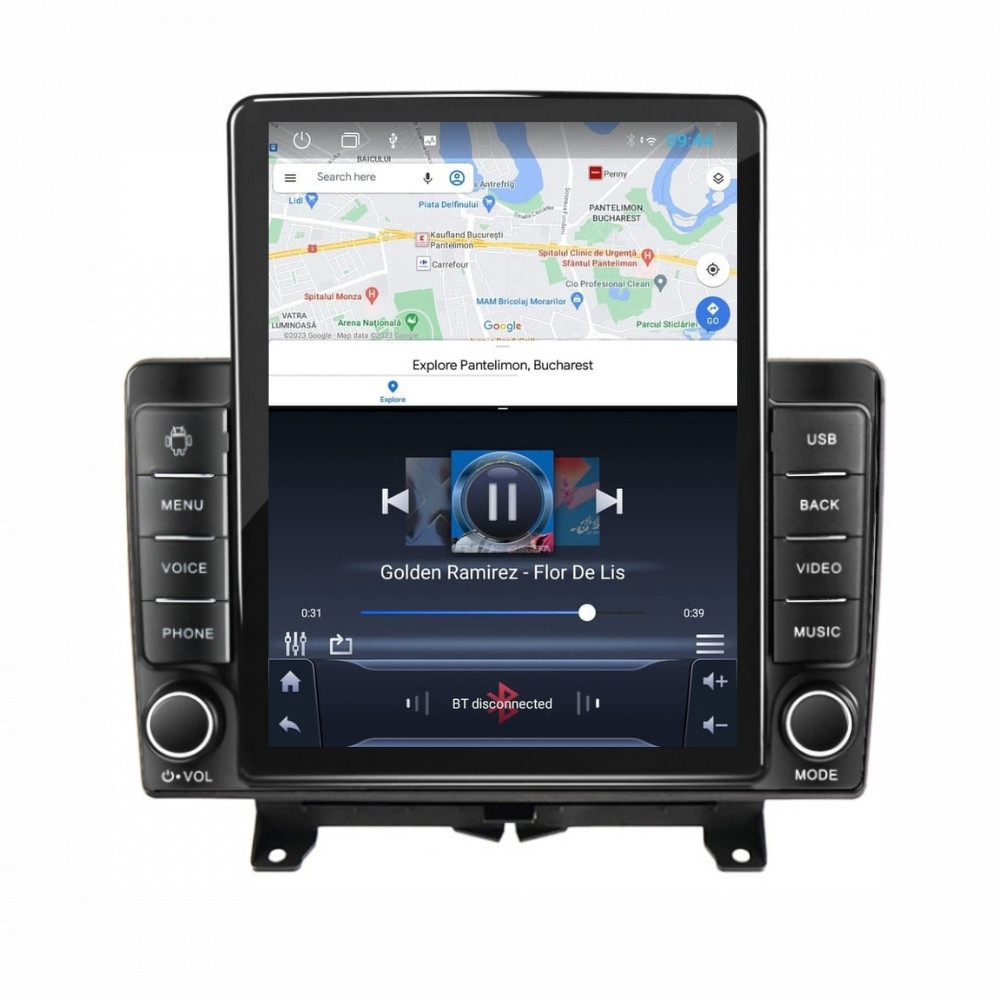 Navigatie dedicata cu Android Land Rover Range Rover Sport I 2005 - 2009, 1GB RAM, Radio GPS Dual Zone, Touchscreen IPS 9.7