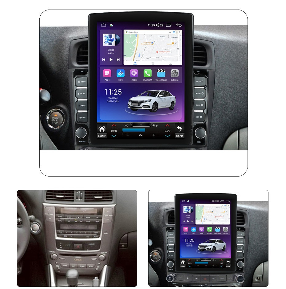 Navigatie dedicata cu Android Lexus IS 2005 - 2013, 4GB RAM, Radio GPS Dual Zone, Touchscreen IPS 9.7