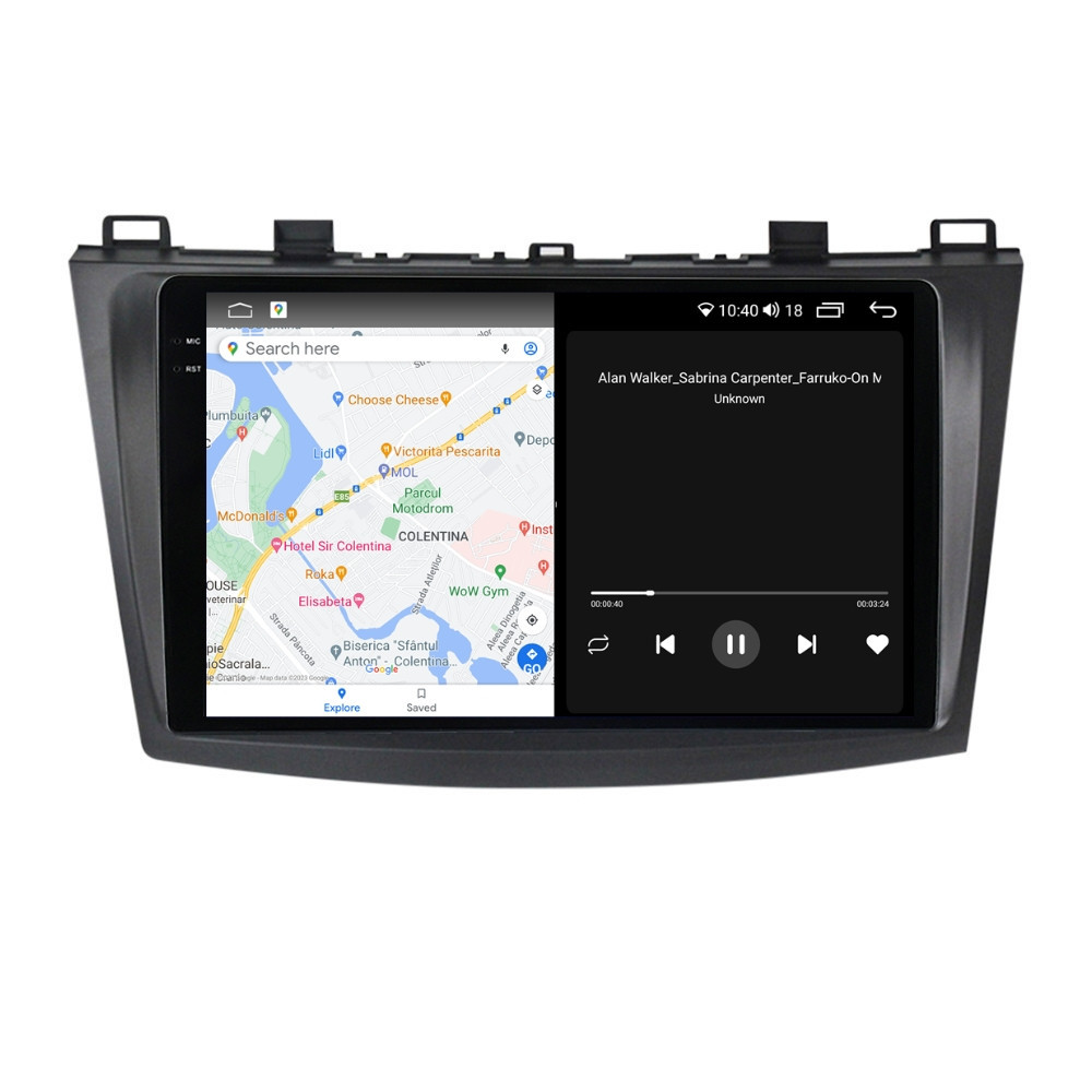 Navigatie dedicata cu Android Mazda 3 2009 - 2013, 8GB RAM, Radio GPS Dual Zone, Display 2K QLED 9.5