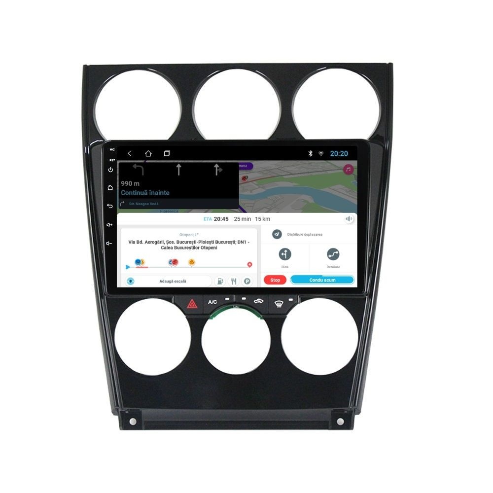 Navigatie dedicata cu Android Mazda 6 2002 - 2008, 1GB RAM, Radio GPS Dual Zone, Display HD IPS 9" Touchscreen, Internet Wi-Fi, Bluetooth, MirrorLink, USB - Imagine 7