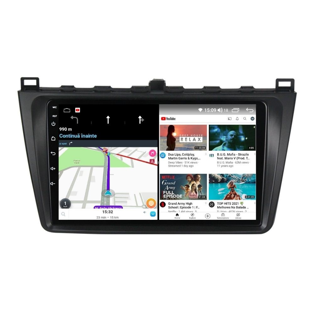 Navigatie dedicata cu Android Mazda 6 2008 - 2013, 4GB RAM, Radio GPS Dual Zone, Display HD QLED 9" Touchscreen, Internet Wi-Fi si slot SIM 4G, Bluetooth, MirrorLink, USB - Imagine 6