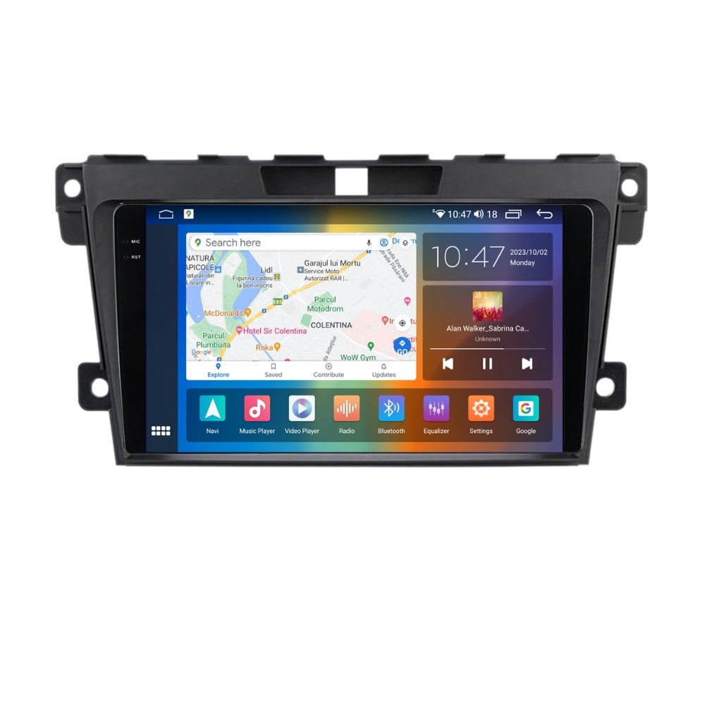 Navigatie dedicata cu Android Mazda CX-7 2006 - 2015, 8GB RAM, Radio GPS Dual Zone, Display 2K QLED 9.5