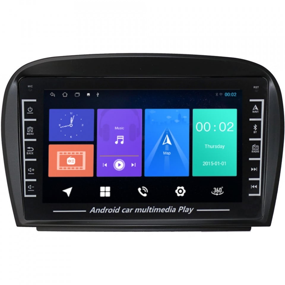 Navigatie dedicata cu Android Mercedes SL R230 2001 - 2012, 1GB RAM, Radio GPS Dual Zone, Display HD IPS 8