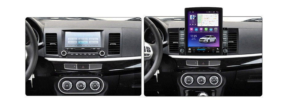 Navigatie dedicata cu Android Mitsubishi Lancer dupa 2007, 8GB RAM, Radio GPS Dual Zone, Touchscreen IPS 9.7