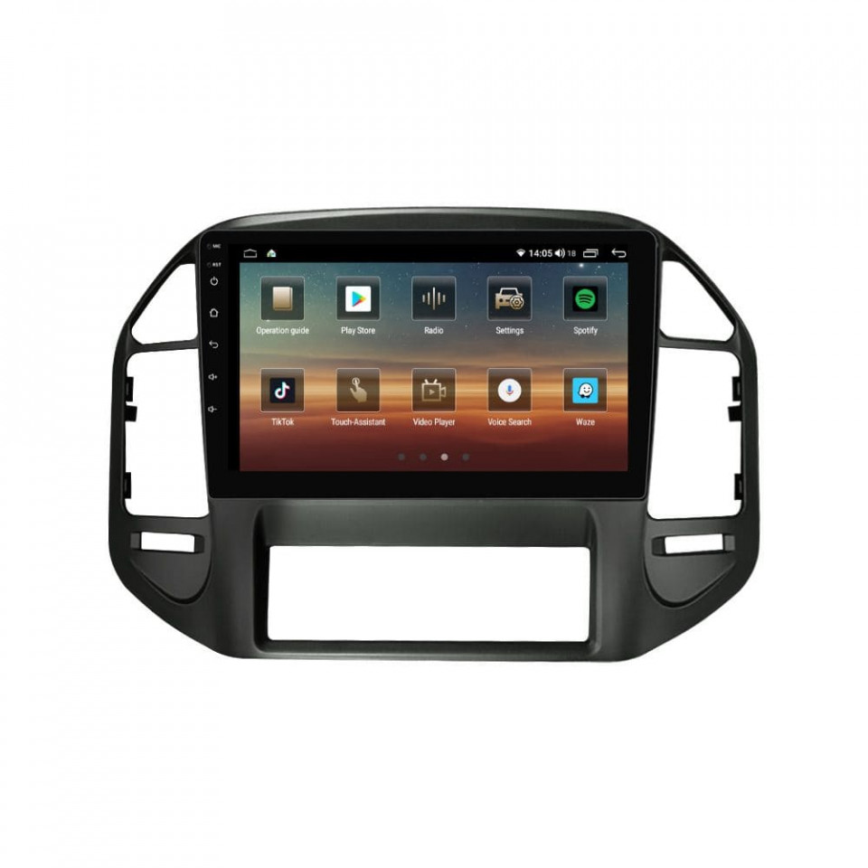 Navigatie dedicata cu Android Mitsubishi Pajero III 2001 - 2006, 6GB RAM, Radio GPS Dual Zone, Display HD QLED 10