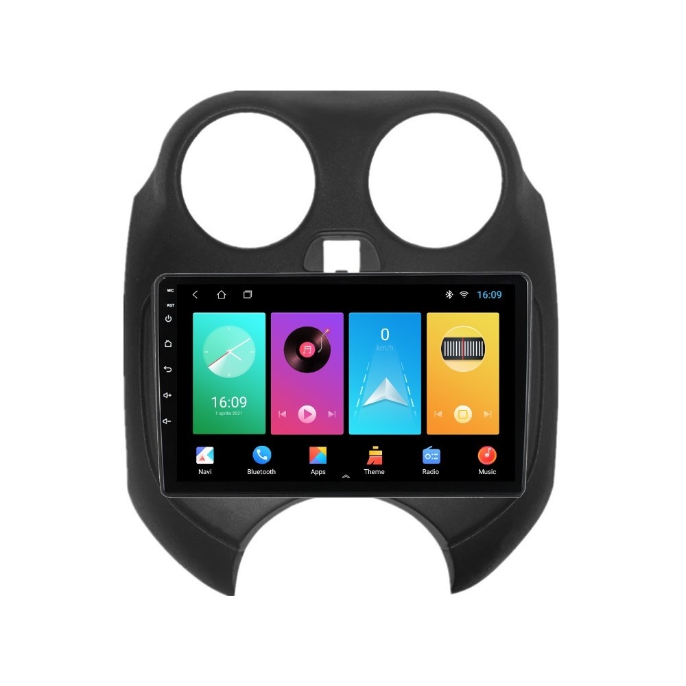 Navigatie dedicata cu Android Nissan Micra IV 2010 - 2013, 1GB RAM, Radio GPS Dual Zone, Display HD IPS 9