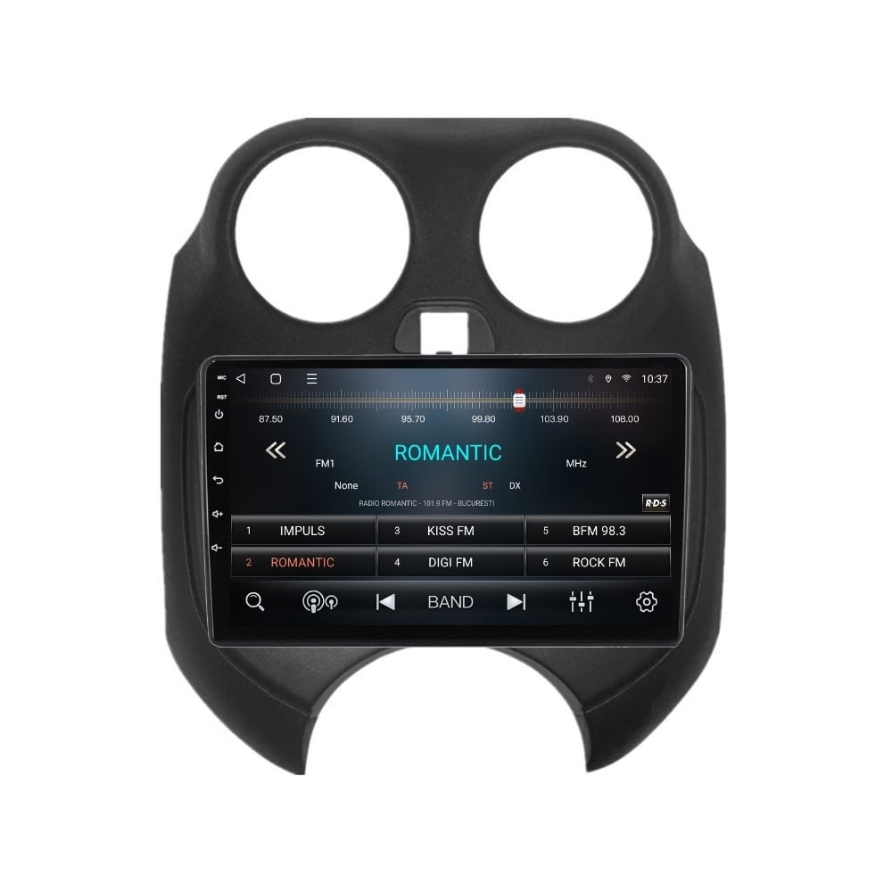Navigatie dedicata cu Android Nissan Micra IV 2010 - 2013, 3GB RAM, Radio GPS Dual Zone, Display HD QLED 9