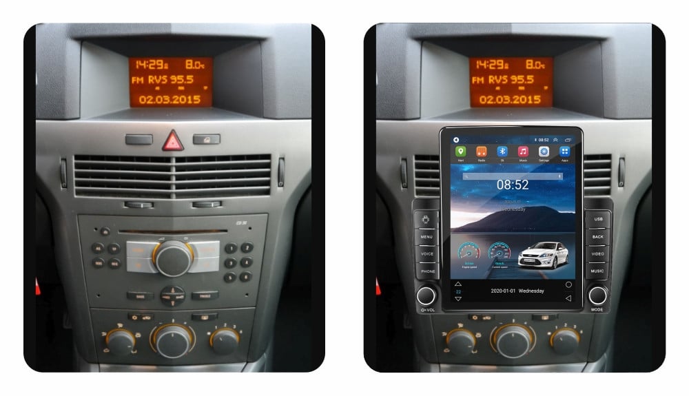 Navigatie dedicata cu Android Opel Astra H 2004 - 2014, 2GB RAM, Radio GPS Dual Zone, Touchscreen IPS 9.7