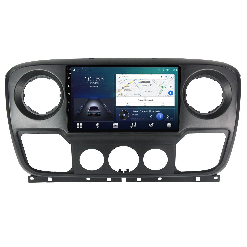 Navigatie dedicata cu Android Opel Movano B 2010 - 2019, 2GB RAM, Radio GPS Dual Zone, Display HD QLED 10