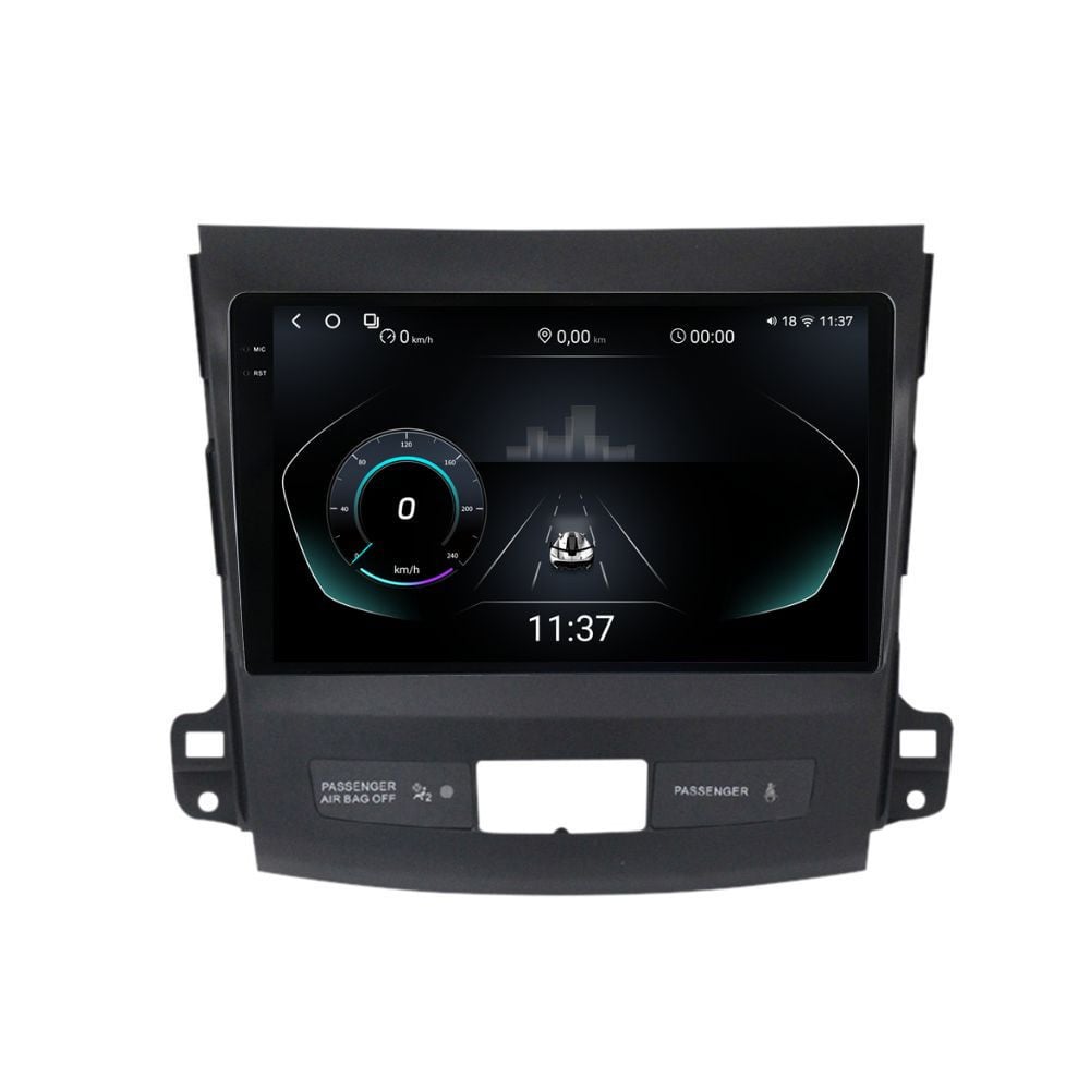 Navigatie dedicata cu Android Peugeot 4007 2007 - 2013, 12GB RAM, Radio GPS Dual Zone, Display 2K QLED 9.5