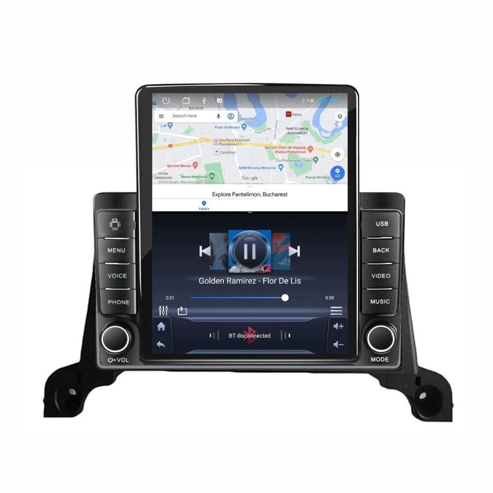Navigatie dedicata cu Android Peugeot 5008 2017 - 2020, 2GB RAM, Radio GPS Dual Zone, Touchscreen IPS 9.7" HD tip Tesla, Internet Wi-Fi, Bluetooth, MirrorLink, USB - Imagine 3