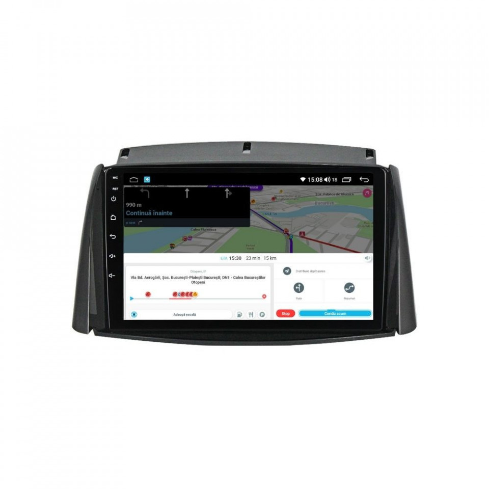 Navigatie dedicata cu Android Renault Koleos 2008 - 2016, 6GB RAM, Radio GPS Dual Zone, Display HD QLED 9" Touchscreen, Internet Wi-Fi si slot SIM 4G, Bluetooth, MirrorLink, USB - Imagine 8