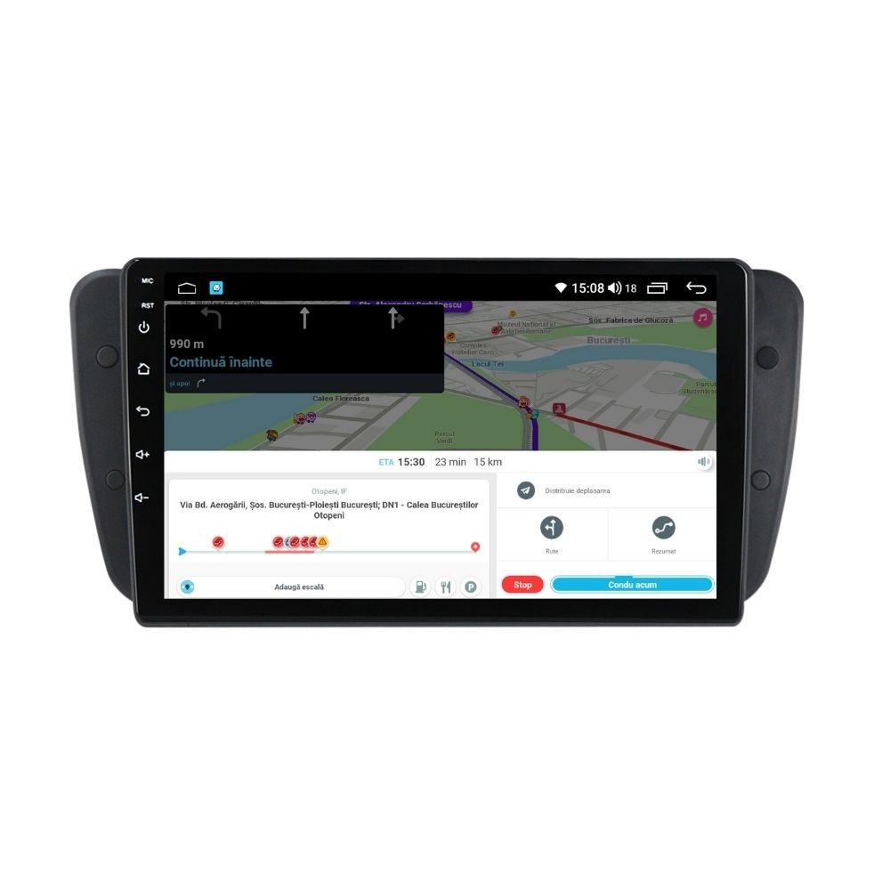 Navigatie dedicata cu Android Seat Ibiza IV 2008 - 2013, 4GB RAM, Radio GPS Dual Zone, Display HD IPS 9" Touchscreen, Internet Wi-Fi, Bluetooth, MirrorLink, USB - Imagine 8
