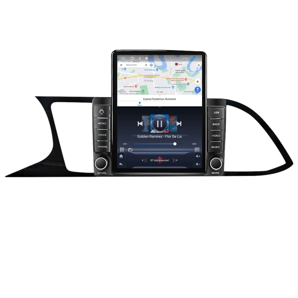 Navigatie dedicata cu Android Seat Leon 5F 2013 - 2020, 2GB RAM, Radio GPS Dual Zone, Touchscreen IPS 9.7