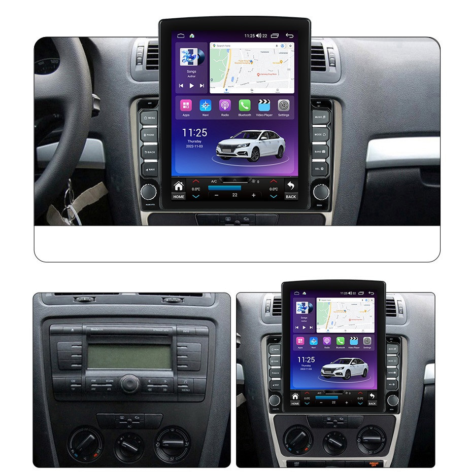 Navigatie dedicata cu Android Skoda Octavia II 2009 - 2013, gri, 8GB RAM, Radio GPS Dual Zone, Touchscreen IPS 9.7