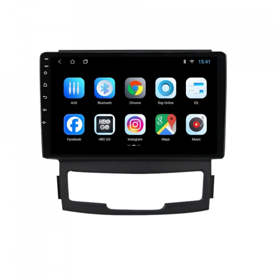 Navigatie dedicata cu Android Ssangyong Korando 2010 - 2013, 1GB RAM, Radio GPS Dual Zone, Display HD IPS 9