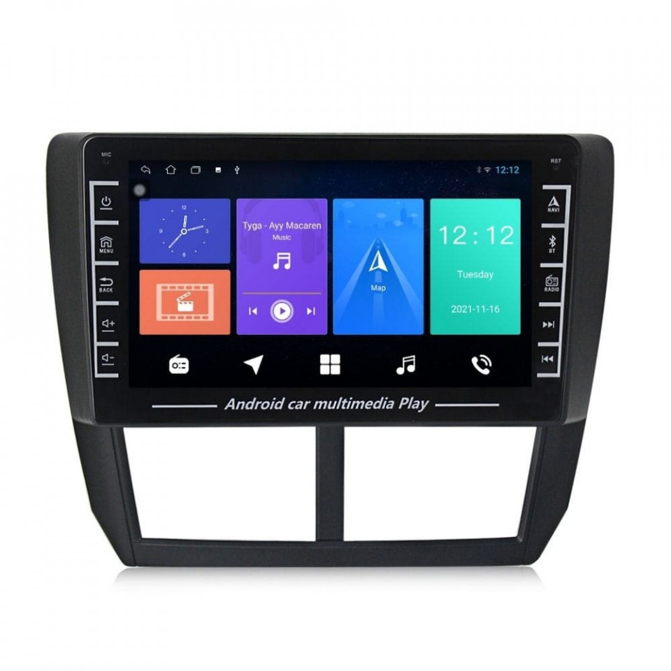 Navigatie dedicata cu Android Subaru Forester 2008 - 2013, 1GB RAM, Radio GPS Dual Zone, Display HD IPS 8