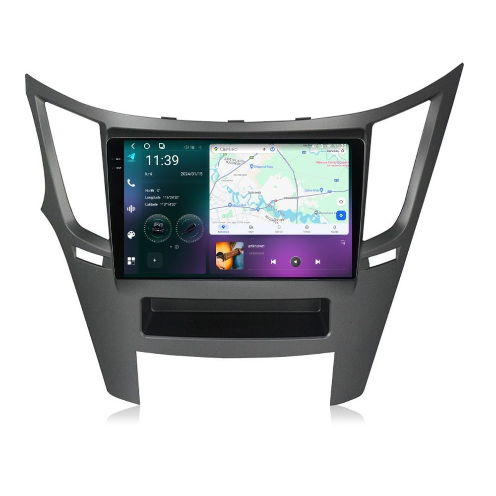 Navigatie dedicata cu Android Subaru Outback / Legacy 2009 - 2014, 12GB RAM, Radio GPS Dual Zone, Display 2K QLED 9.5