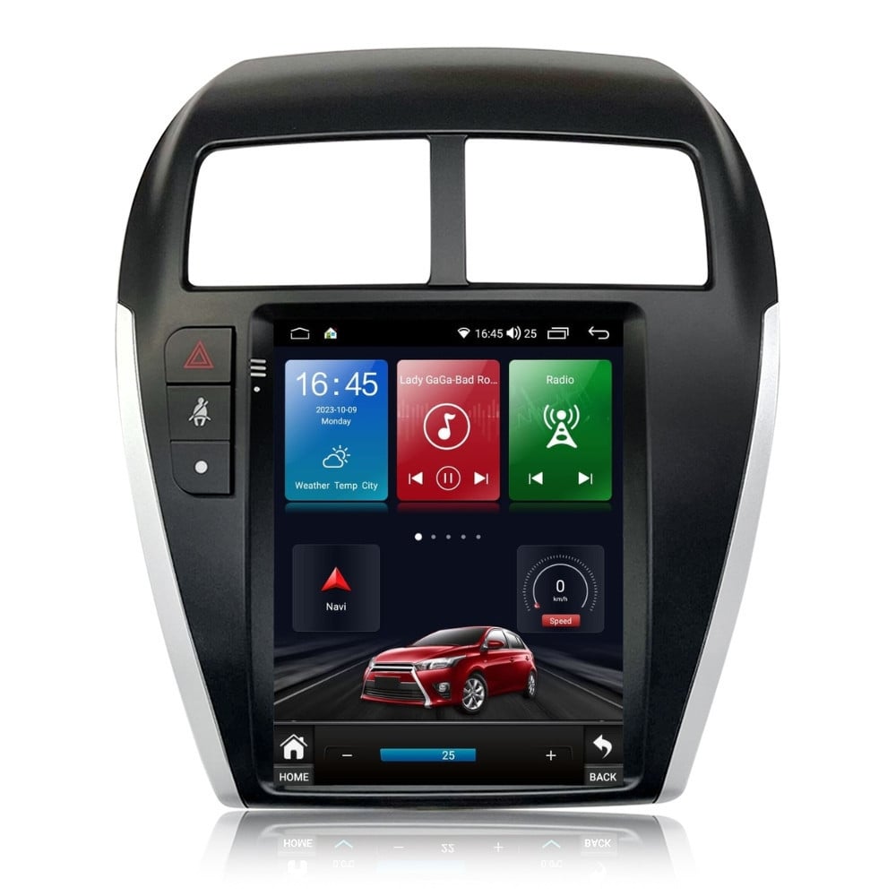 Navigatie dedicata cu Android tip tesla Mitsubishi ASX 2010 - 2016, 8GB RAM, Radio GPS Dual Zone, Touchscreen IPS 9.7