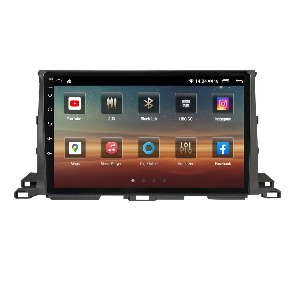 Navigatie dedicata cu Android Toyota Highlander 2013 - 2021, 4GB RAM, Radio GPS Dual Zone, Display HD QLED 10