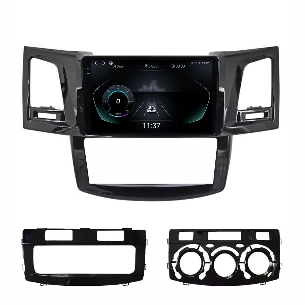 Navigatie dedicata cu Android Toyota Hilux VII 2004 - 2015, 12GB RAM, Radio GPS Dual Zone, Display 2K QLED 9.5