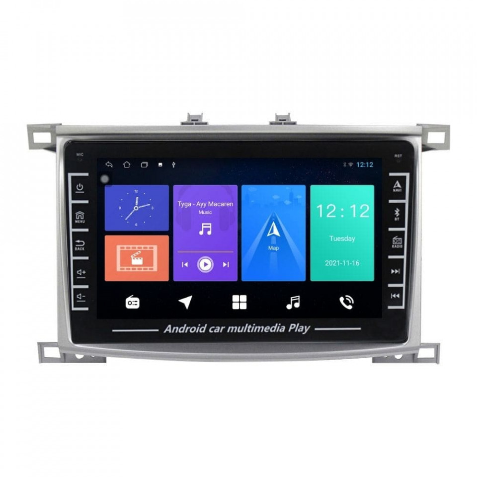 Navigatie dedicata cu Android Toyota Land Cruiser J100 2002 - 2008, 1GB RAM, Radio GPS Dual Zone, Display HD IPS 8