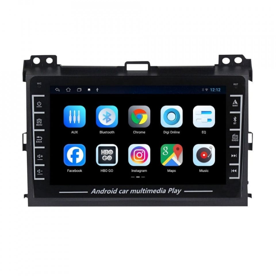 Navigatie dedicata cu Android Toyota Land Cruiser Prado J120 2002 - 2010, 1GB RAM, Radio GPS Dual Zone, Display HD IPS 8