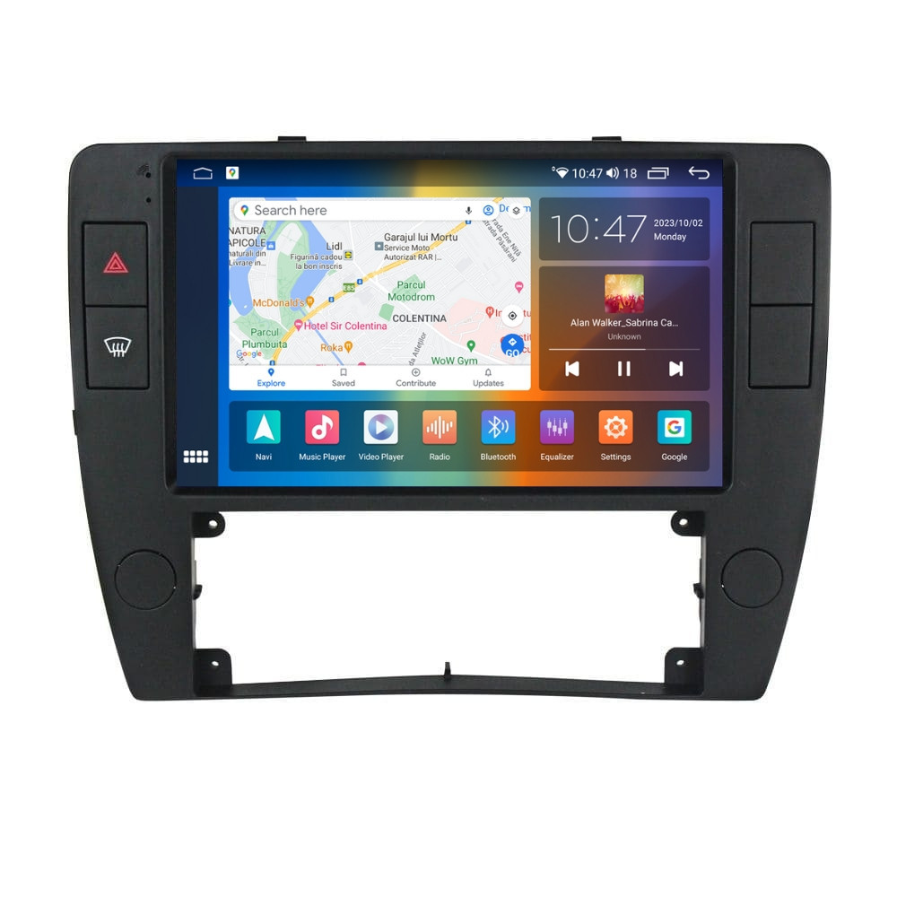 Navigatie dedicata cu Android VW Passat B5.5 2001 - 2005, 4GB RAM, Radio GPS Dual Zone, Display 2K QLED 9.5