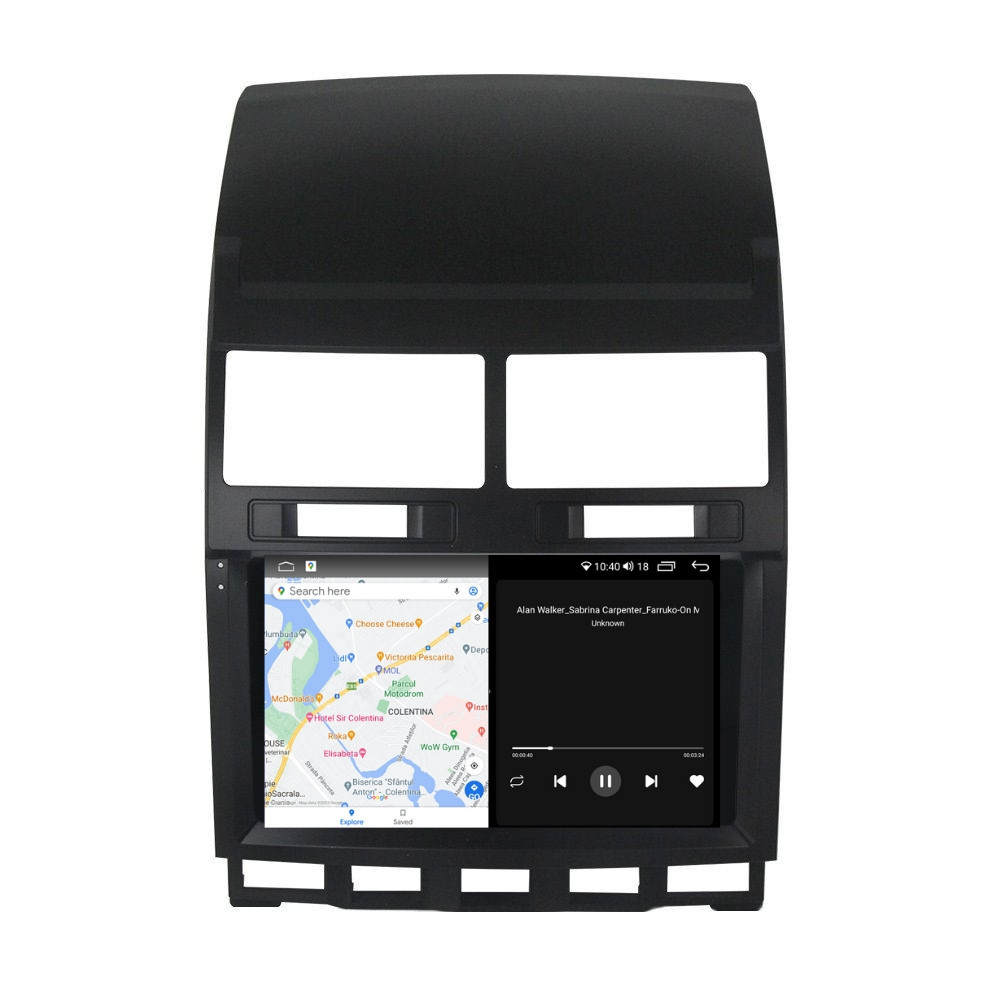 Navigatie dedicata cu Android VW Touareg 7L 2002 - 2011, 4GB RAM, Radio GPS Dual Zone, Display 2K QLED 9.5