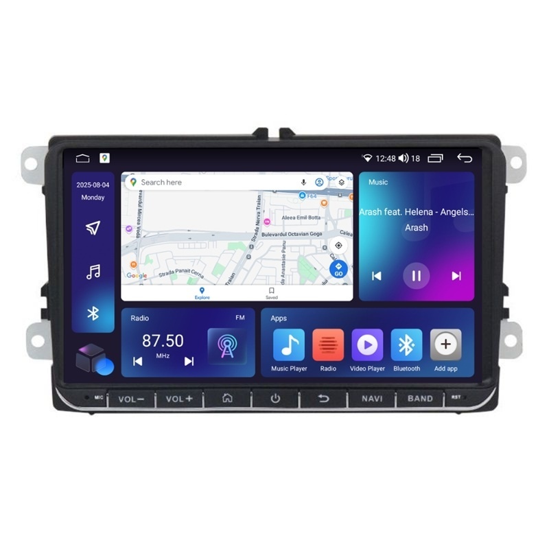 Navigatie dedicata cu Android VW Transporter T5 2010 - 2015, 4GB RAM, Radio GPS Dual Zone, Display HD IPS 9