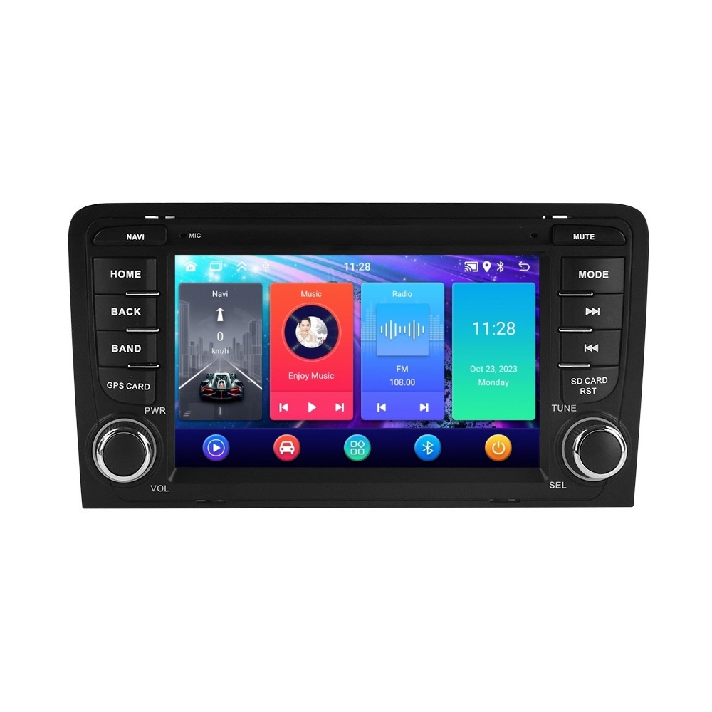 Navigatie dedicata cu Android Audi A3 (8P1) 2003 - 2013, 2GB RAM, Radio GPS Dual Zone, Display HD 7