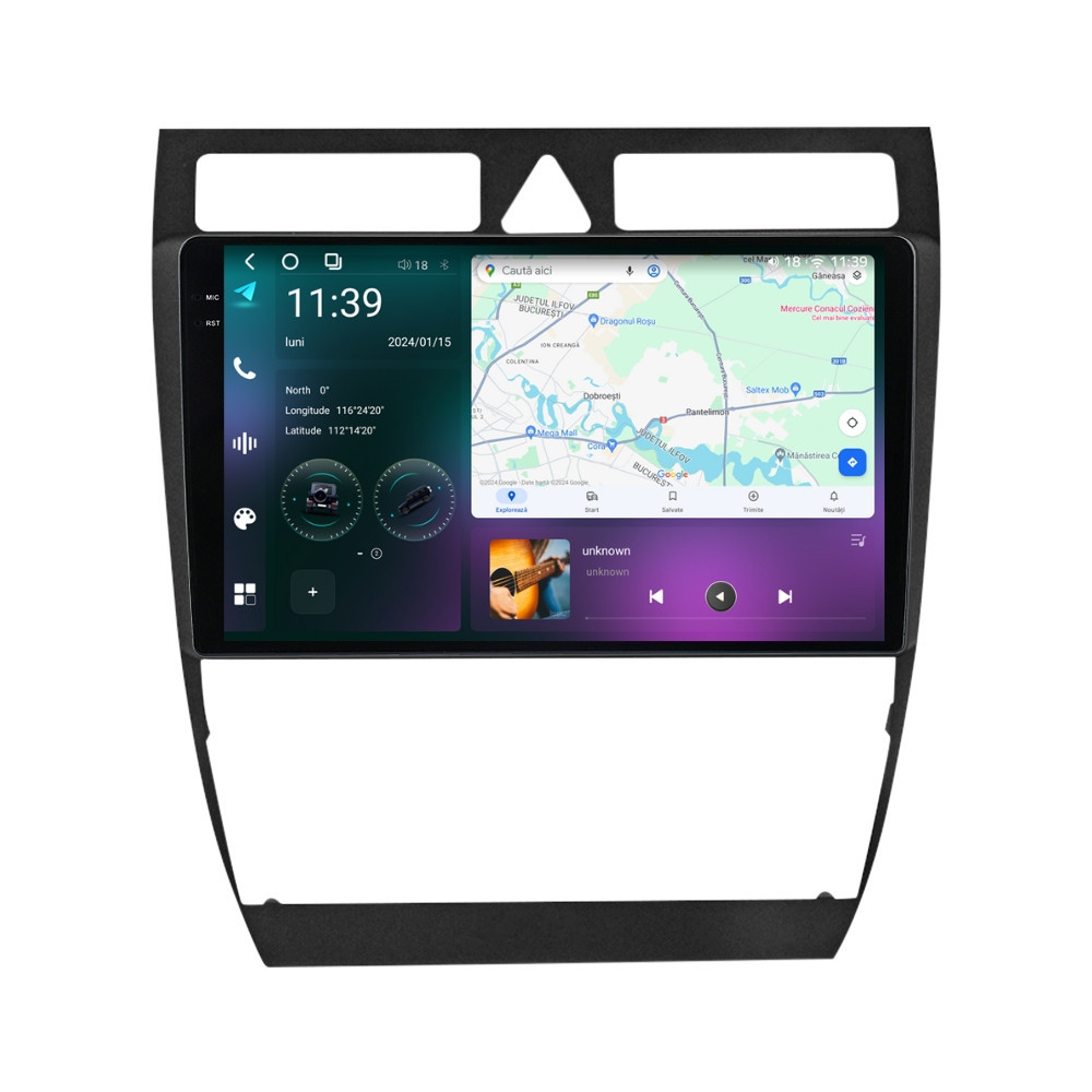 Navigatie dedicata cu Android Audi A6 (C5) 1997 - 2005, 12GB RAM, Radio GPS Dual Zone, Display 2K QLED 9.5