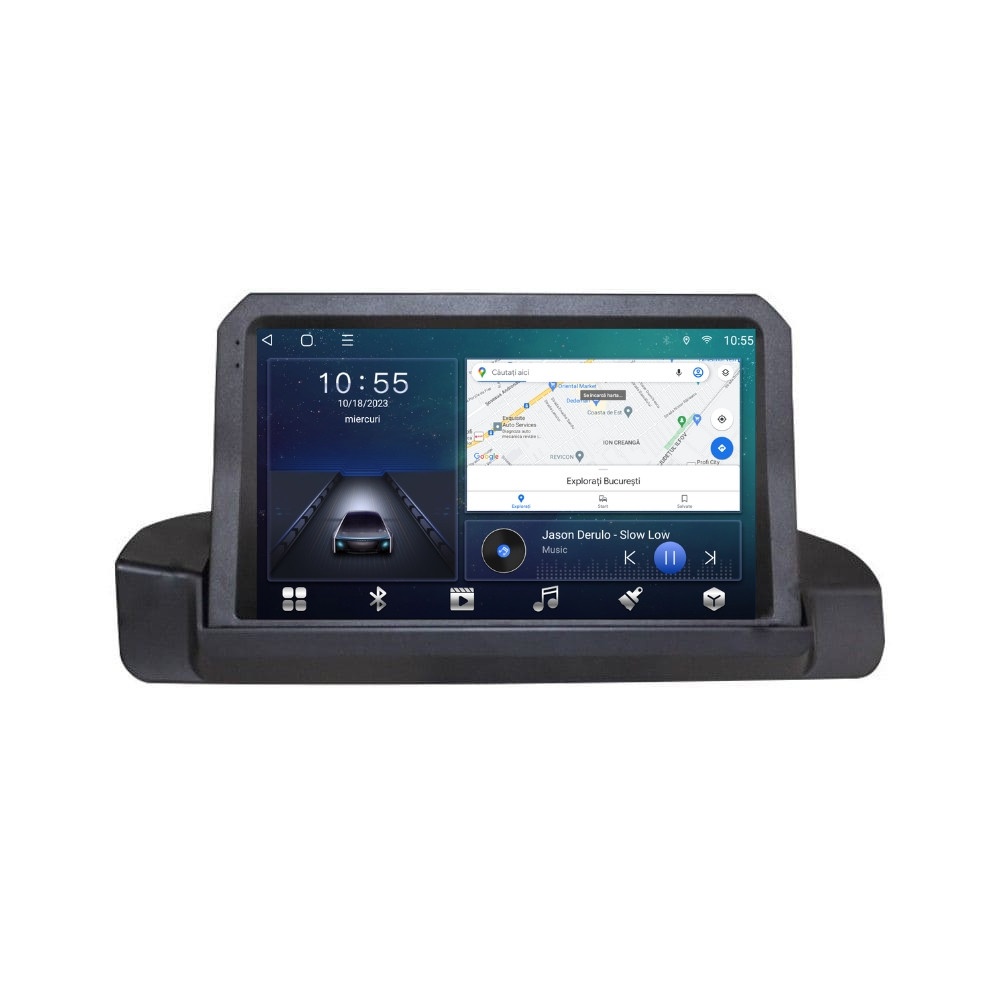 Navigatie dedicata cu Android BMW Seria 3 (E90) 2004 - 2013, 2GB RAM, Radio GPS Dual Zone, Display HD QLED 9\'\' Touchscreen, Internet Wi-Fi si slot SIM 4G, Bluetooth, MirrorLink, USB