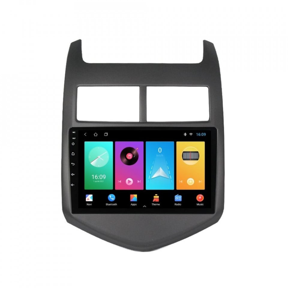 Navigatie dedicata cu Android Chevrolet Aveo 2011 - 2014, 1GB RAM, Radio GPS Dual Zone, Display HD IPS 9